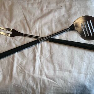 Premium BBQ Utensil Set with green golf club Handles